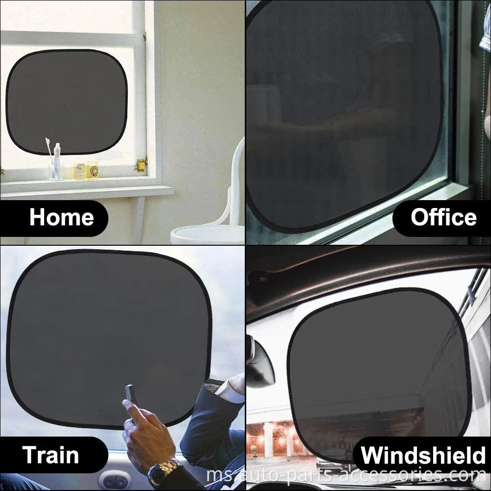 Teduh tingkap kereta, tingkap kereta bawah tanah teduh untuk bayi dengan cawan sedutan, blok matahari mesh double-lapisan untuk melindungi haiwan peliharaan kanak-kanak dari sinar matahari/UV, sesuai dengan kebanyakan kereta/SUV